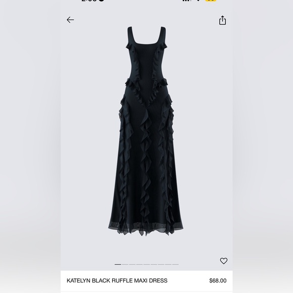 Finesse Dresses & Skirts - Finesse Black Ruffle Maxi Dress
